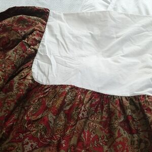 Vintage Paisley Skirt with White Panel